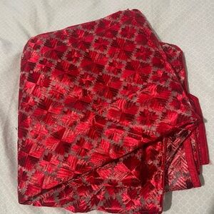 Punjabi Phulkari Scarf, ethnic dupatta Red